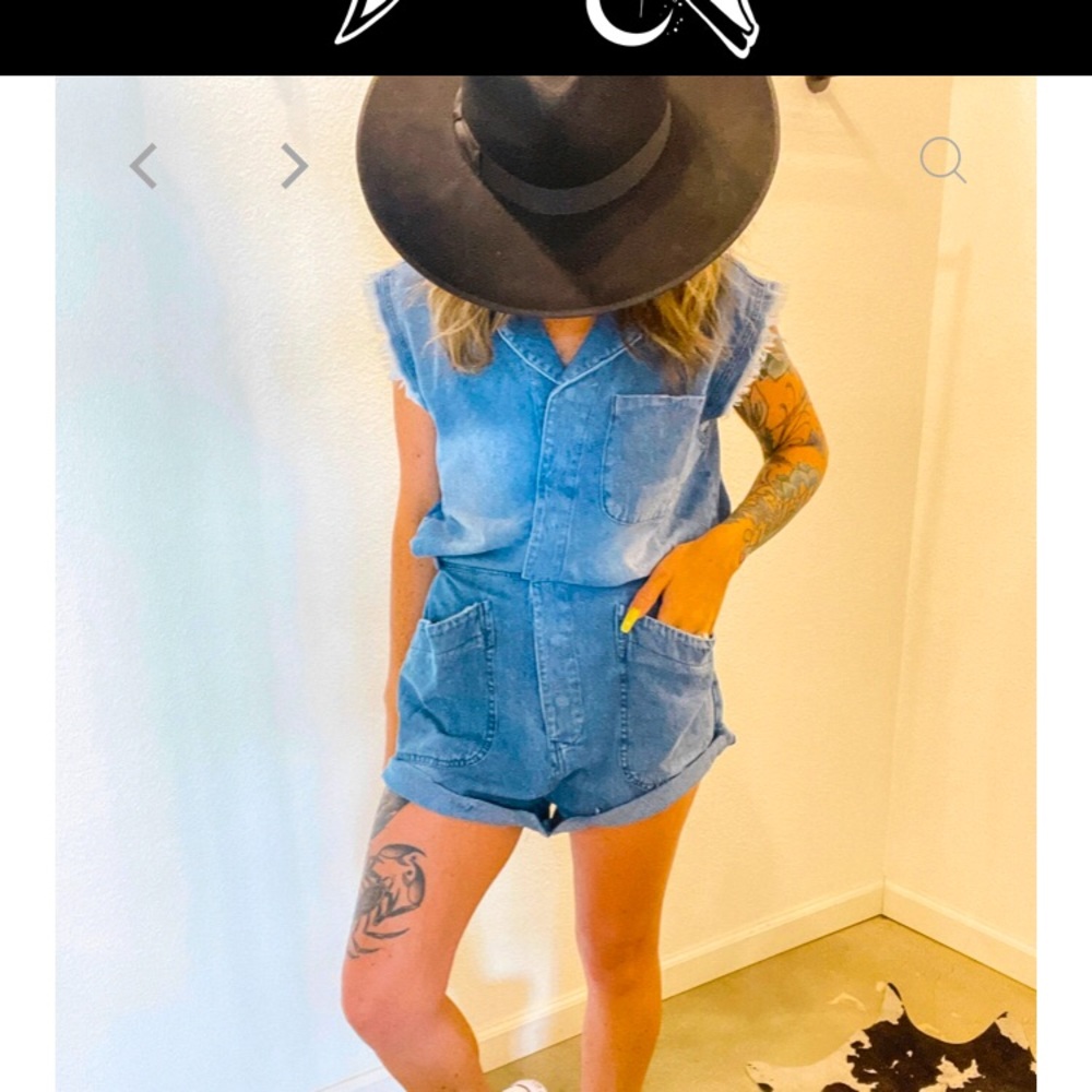 Women’s Denim Utility Romper